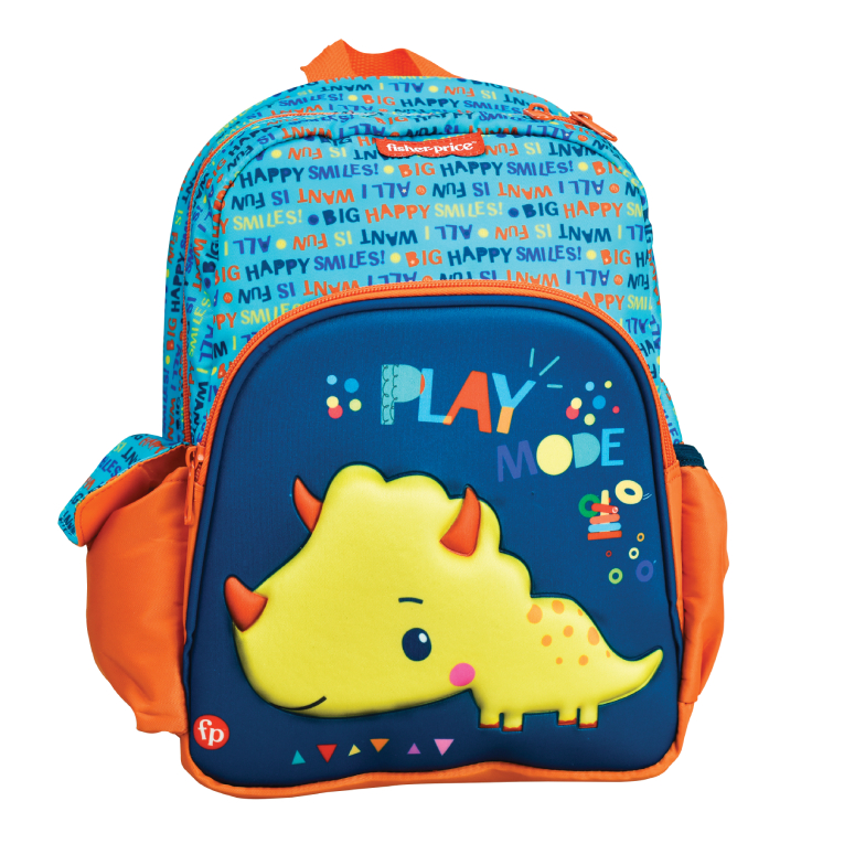 Fisher Price Σχολική Τσάντα Πλάτης Νηπίου Οβάλ MINI DINO  Backpack με 2 Κεντρικές Θέσεις Διαστάσεις 30x25x15cm  349-36053