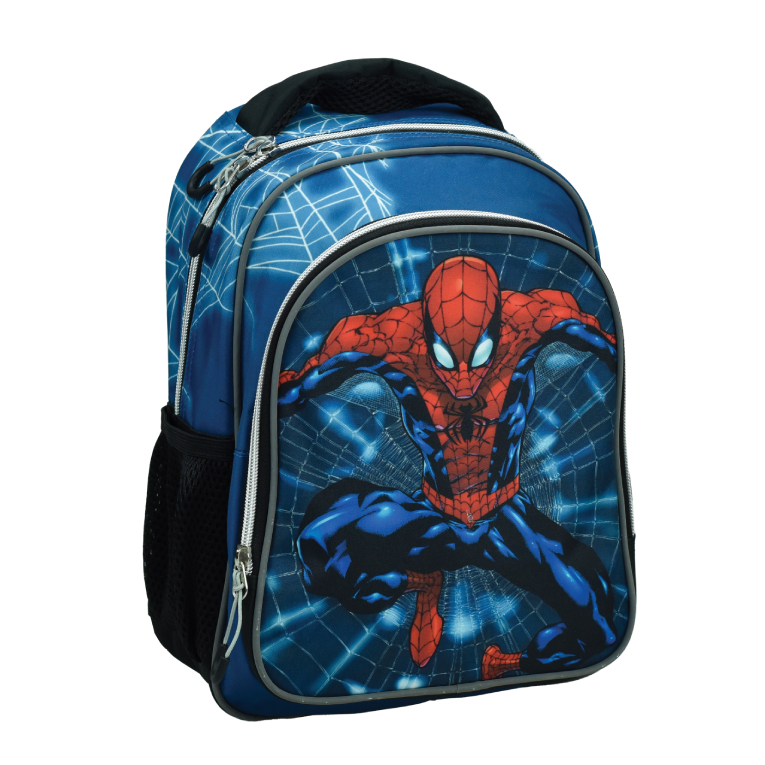 Gim Σχολική Τσάντα Πλάτης Νηπίου Οβάλ SPIDERMAN JUNIOR WEB  Backpack με 2 Κεντρικές Θέσεις Διαστάσεις 30x25x15cm  337-09054