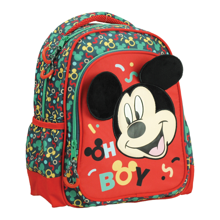 Gim Σχολική Τσάντα Πλάτης Νηπίου Οβάλ MICKEY COOK Backpack με 2 Κεντρικές Θέσεις Διαστάσεις 30x25x15cm 340-91054