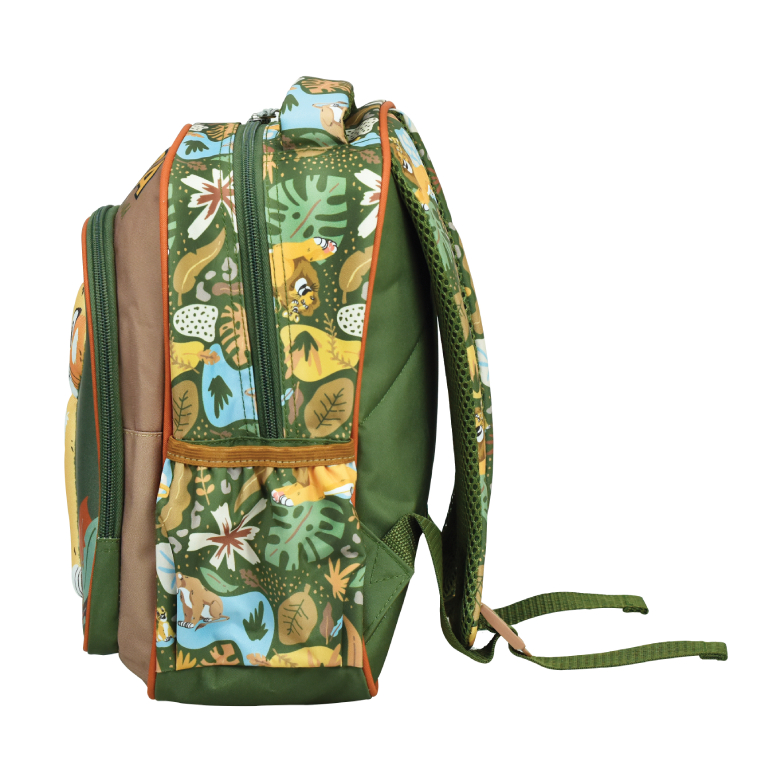 GIM - Gim Σχολική Τσάντα Πλάτης Νηπίου Οβάλ ANIMALS SIMBA Backpack με 2 Κεντρικές Θέσεις Διαστάσεις 30x25x15cm  341-26054