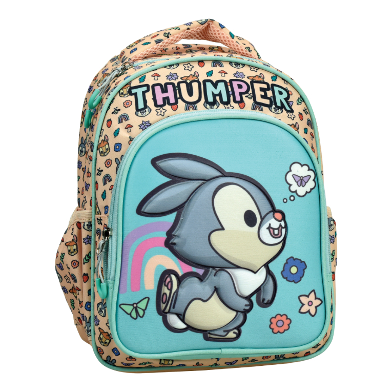 Gim Σχολική Τσάντα Πλάτης Νηπίου Οβάλ ANIMALS THUMBER Backpack με 2 Κεντρικές Θέσεις Διαστάσεις 30x25x15cm 341-28054