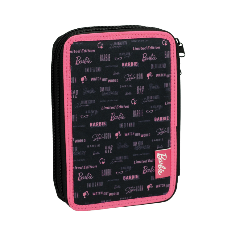 GIM - Gim Κασετίνα Διπλή Τετράγωνη Γεμάτη BARBIE Pensil Case 349-92100