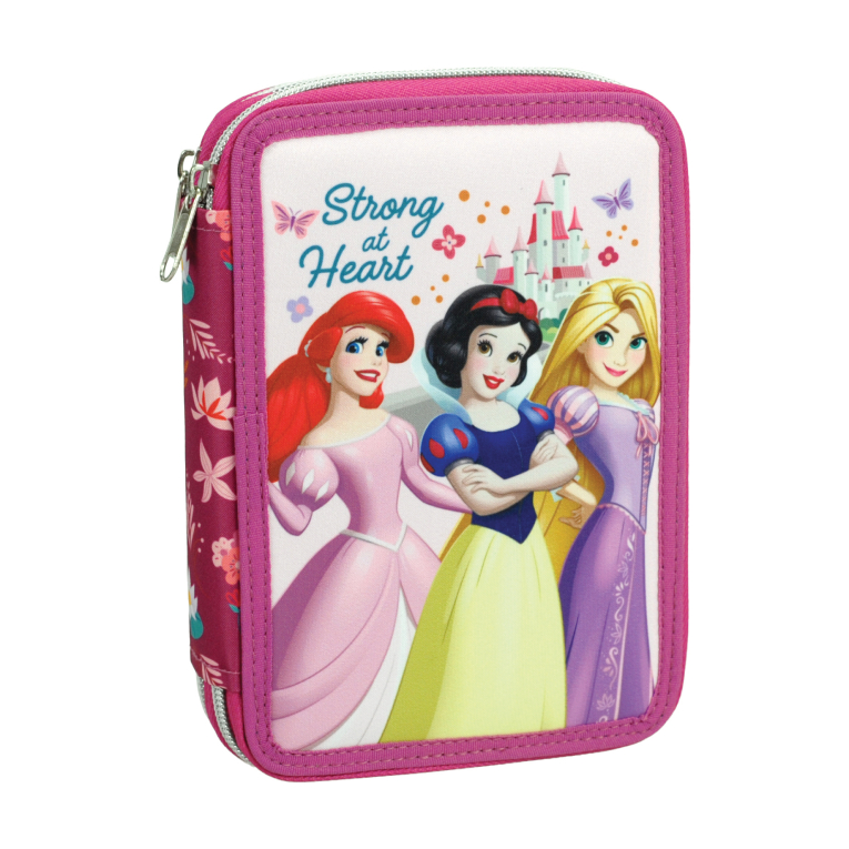 GIM - Gim Κασετίνα Διπλή Τετράγωνη Γεμάτη PRINCESS CASTLE Pensil Case 331-56100