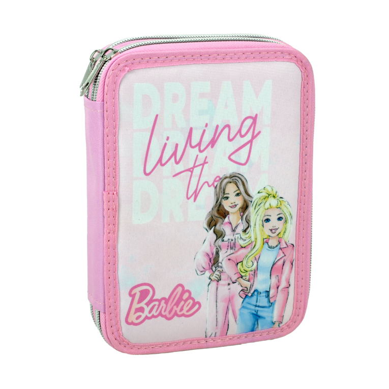 GIM - Gim Κασετίνα Διπλή Τετράγωνη Γεμάτη BARBIE PAINTS Pensil Case 349-89100