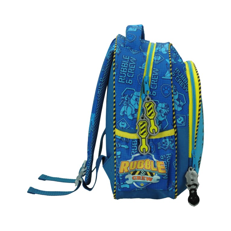 GIM - Gim Σχολική Τσάντα Πλάτης Νηπίου Οβάλ PAW PATROL RUBBLE  Backpack με 2 Κεντρικές Θέσεις Διαστάσεις 30x25x15cm  334-58054