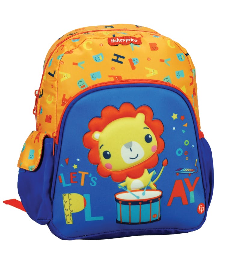 FISHER PRICE Σχολική Τσάντα Πλάτης Νηπίου Οβάλ MINI LION Backpack με 2 Κεντρικές Θέσεις Διαστάσεις 30x25x15cm  349-37053