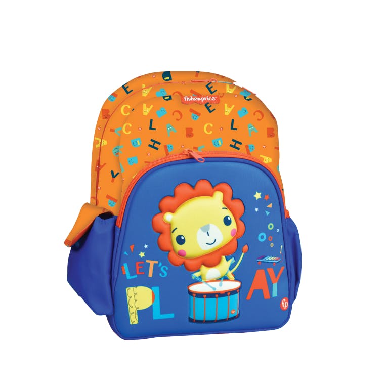 GIM - FISHER PRICE Σχολική Τσάντα Πλάτης Νηπίου Οβάλ MINI LION Backpack με 2 Κεντρικές Θέσεις Διαστάσεις 30x25x15cm  349-37053