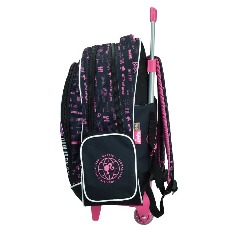 GIM - Gim Σχολική Τσάντα Τρόλευ Δημοτικού Trolley BARBIE CORE με 3 Κεντρικές Θέσεις 52x38x20cm cm 349-92074