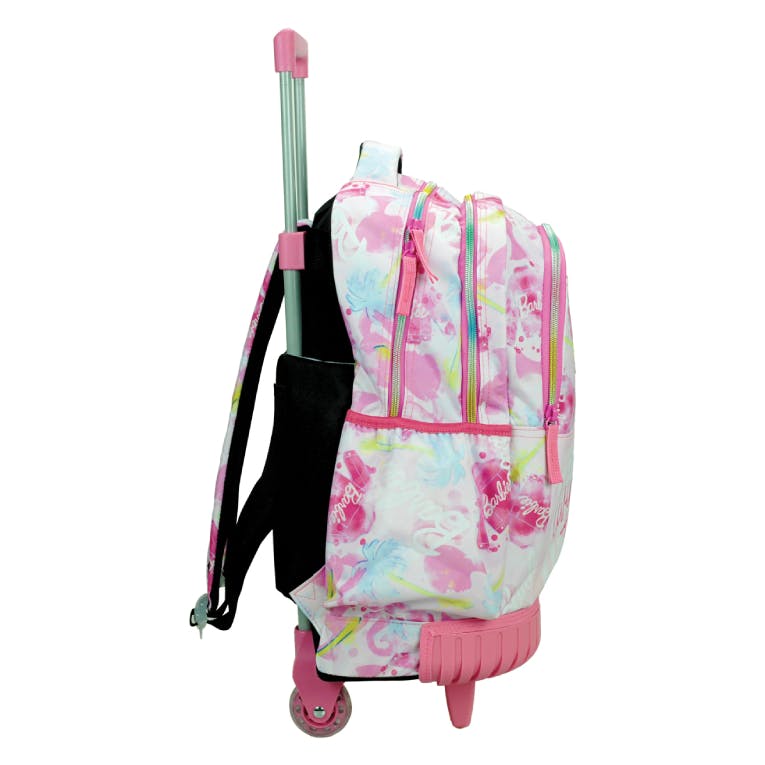 GIM - Gim Σχολική Τσάντα Τρόλευ Δημοτικού Trolley BARBIE PAINTS με 3 Κεντρικές Θέσεις και δώρο Minnie Barbie Land 52x38x20cm 349-89078