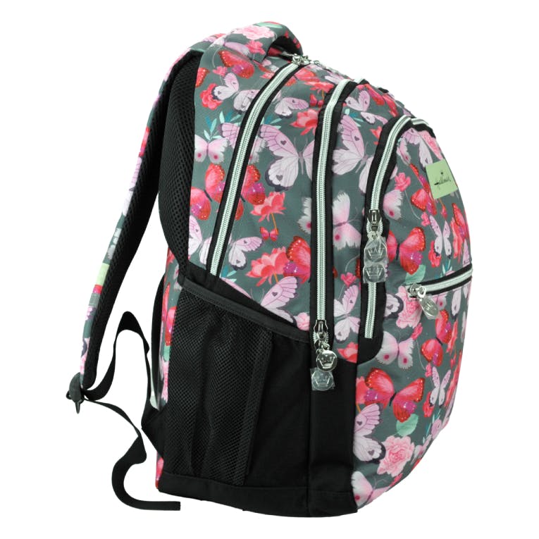HALLMARK - Hallmark BUTTERFLY Σχολική Τσάντα Πλάτης Backpack Δημοτικού με 3 θήκες 333-38031 BMU