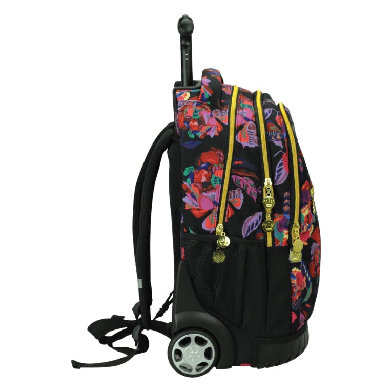 HALLMARK - Hallmark FLOWERS Σχολική Τσάντα Πλάτης ΤΡΟΛΕΙ TROLLEY  Backpack Δημοτικού με 3 θήκες  333-33074