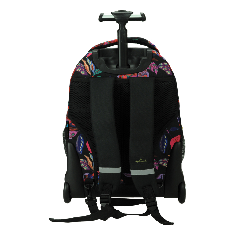 HALLMARK - Hallmark FLOWERS Σχολική Τσάντα Πλάτης ΤΡΟΛΕΙ TROLLEY  Backpack Δημοτικού με 3 θήκες  333-33074