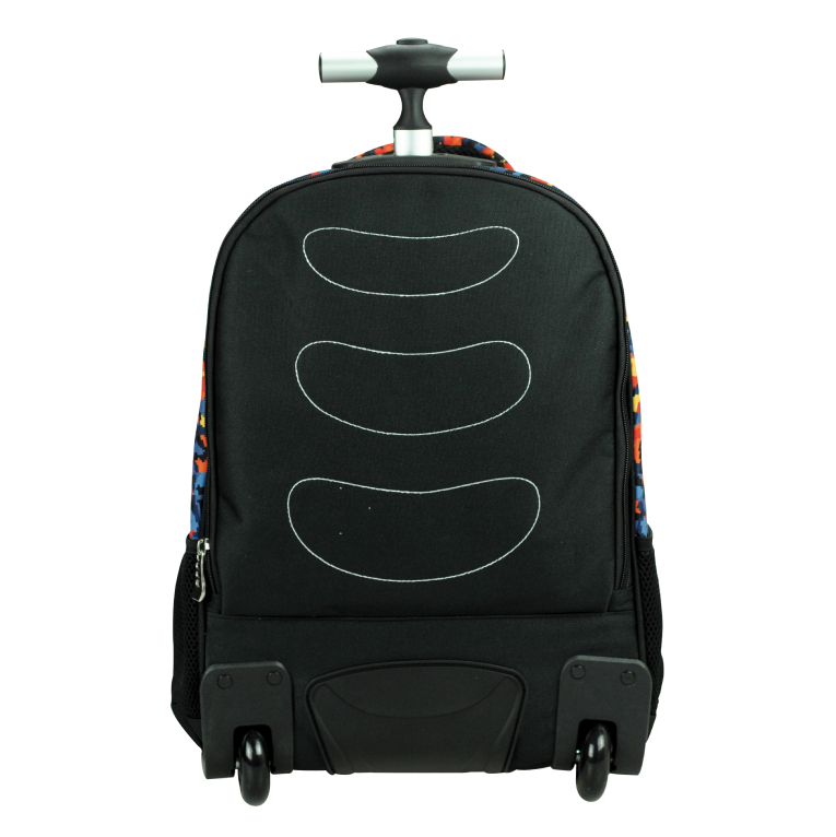 BMU - Back Me Up COLOURED WOLF Σχολική Τσάντα Πλάτης ΤΡΟΛΕΙ TROLLEY  Backpack Δημοτικού με 3 θήκες  348-47074 