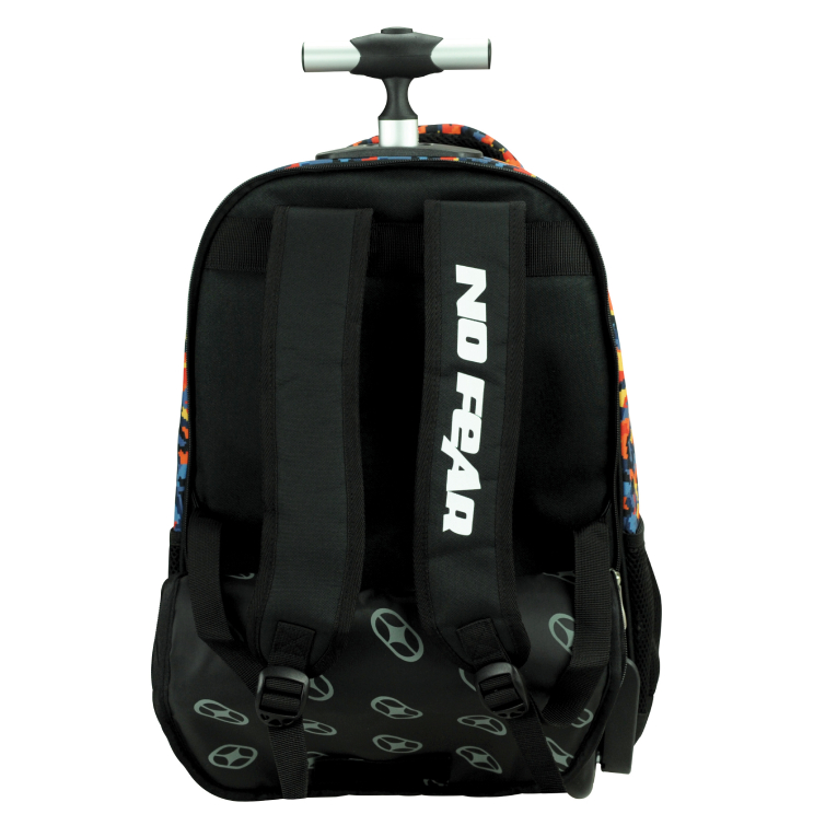 BMU - Back Me Up COLOURED WOLF Σχολική Τσάντα Πλάτης ΤΡΟΛΕΙ TROLLEY  Backpack Δημοτικού με 3 θήκες  348-47074 