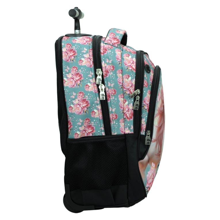 BMU - Back Me Up BUTTERFLY UNICORN Σχολική Τσάντα Πλάτης ΤΡΟΛΕΙ TROLLEY  Backpack Δημοτικού με 3 θήκες  357-25074 