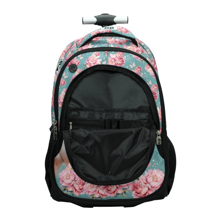 BMU - Back Me Up BUTTERFLY UNICORN Σχολική Τσάντα Πλάτης ΤΡΟΛΕΙ TROLLEY  Backpack Δημοτικού με 3 θήκες  357-25074 