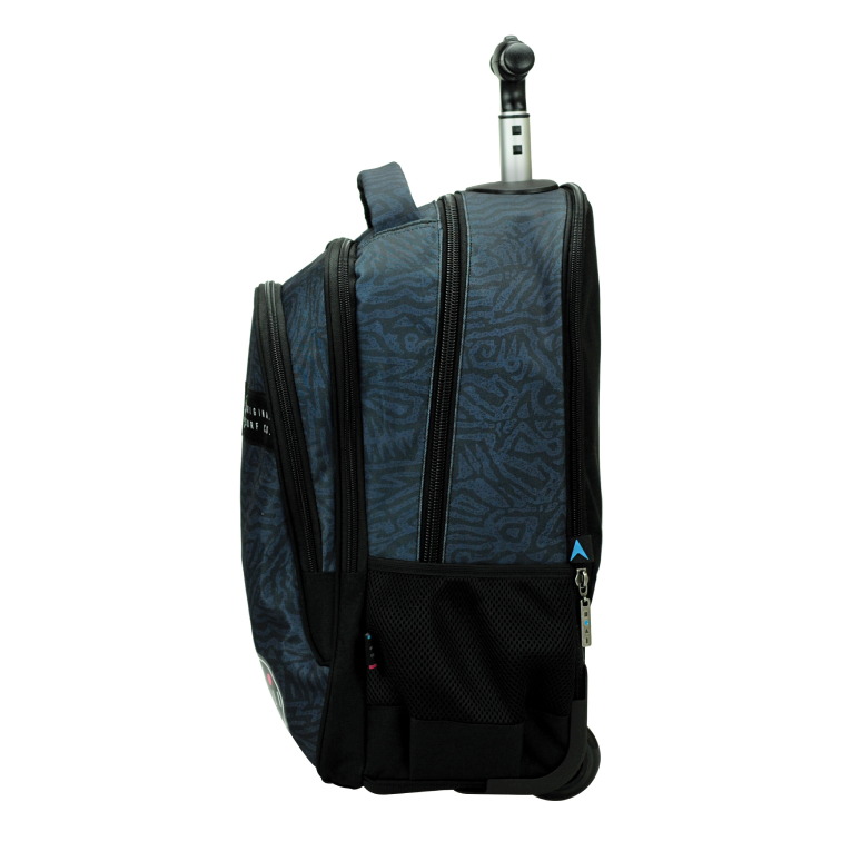 BMU - Back Me Up MAUI BLACK OCEAN Σχολική Τσάντα Πλάτης ΤΡΟΛΕΙ TROLLEY  Backpack Δημοτικού με 3 θήκες  339-22074 