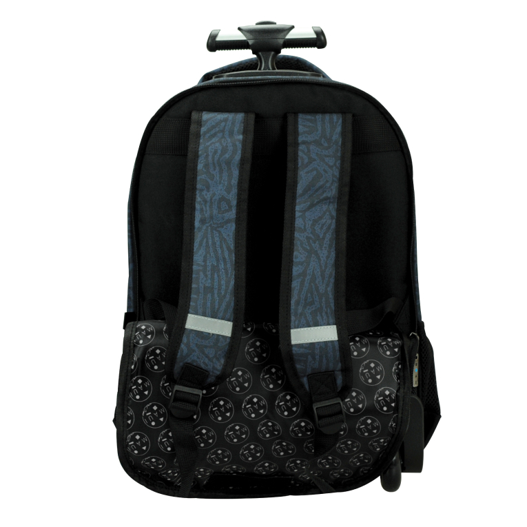BMU - Back Me Up MAUI BLACK OCEAN Σχολική Τσάντα Πλάτης ΤΡΟΛΕΙ TROLLEY  Backpack Δημοτικού με 3 θήκες  339-22074 
