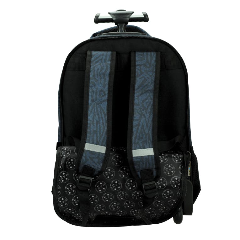 BMU - Back Me Up MAUI BLACK OCEAN Σχολική Τσάντα Πλάτης ΤΡΟΛΕΙ TROLLEY  Backpack Δημοτικού με 3 θήκες  339-22074 
