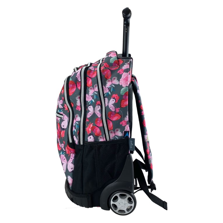 HALLMARK - Hallmark BUTTERFLY Σχολική Τσάντα Πλάτης ΤΡΟΛΕΙ TROLLEY  Backpack Δημοτικού με 3 θήκες  333-38074