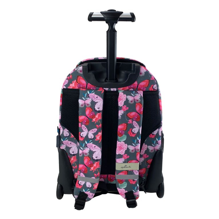 HALLMARK - Hallmark BUTTERFLY Σχολική Τσάντα Πλάτης ΤΡΟΛΕΙ TROLLEY  Backpack Δημοτικού με 3 θήκες  333-38074