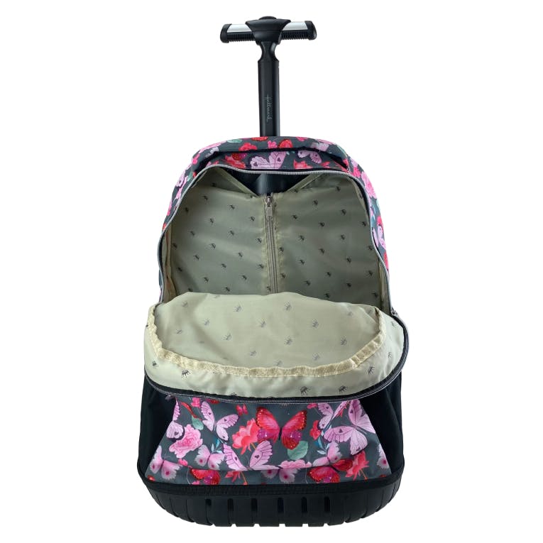 HALLMARK - Hallmark BUTTERFLY Σχολική Τσάντα Πλάτης ΤΡΟΛΕΙ TROLLEY  Backpack Δημοτικού με 3 θήκες  333-38074
