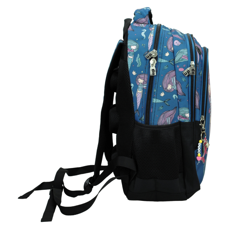 BMU - Back Me Up SEA MERMAID Σχολική Τσάντα Πλάτης Backpack Δημοτικού με 3 θήκες 357-28031 