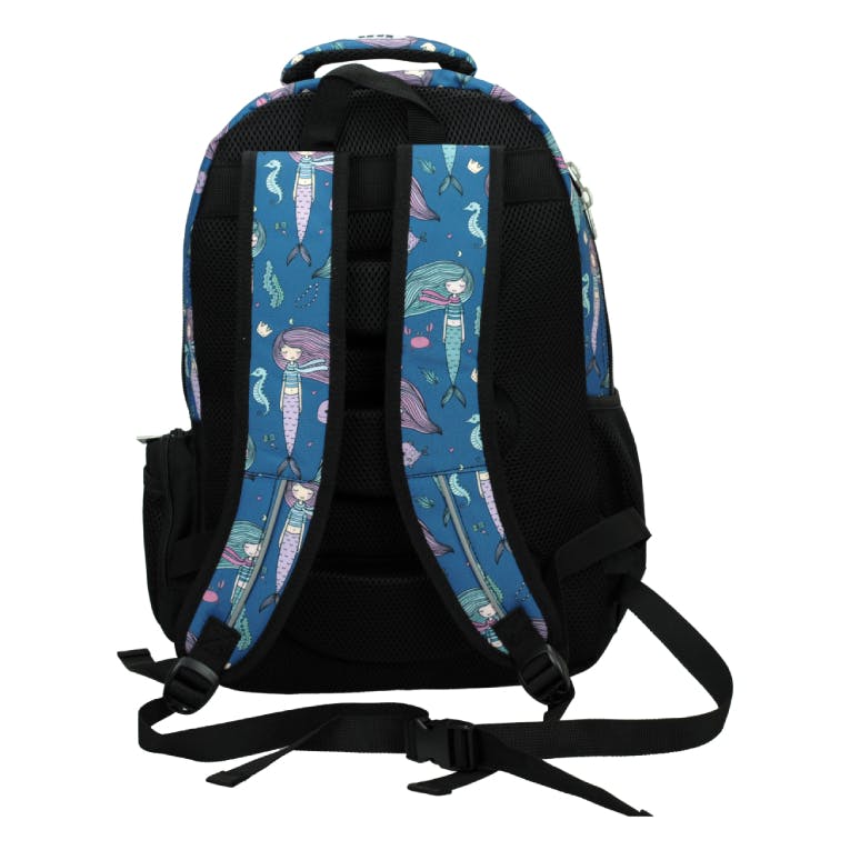 BMU - Back Me Up SEA MERMAID Σχολική Τσάντα Πλάτης Backpack Δημοτικού με 3 θήκες 357-28031 