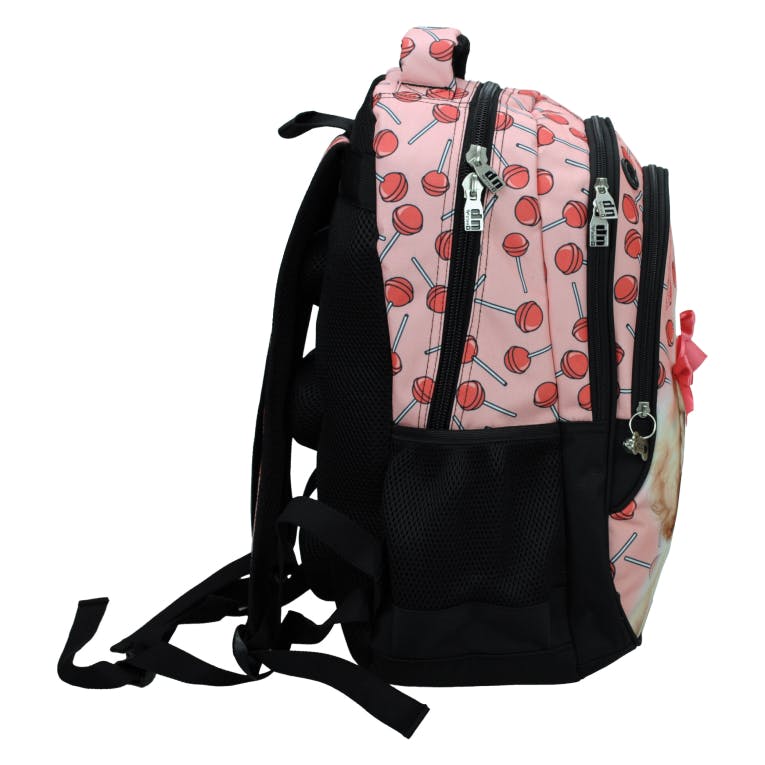 BMU - Back Me Up  LOVE POODLE Σχολική Τσάντα Πλάτης Backpack Δημοτικού με 3 θήκες 357-21031 