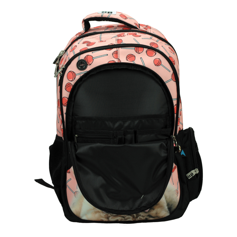 BMU - Back Me Up  LOVE POODLE Σχολική Τσάντα Πλάτης Backpack Δημοτικού με 3 θήκες 357-21031 
