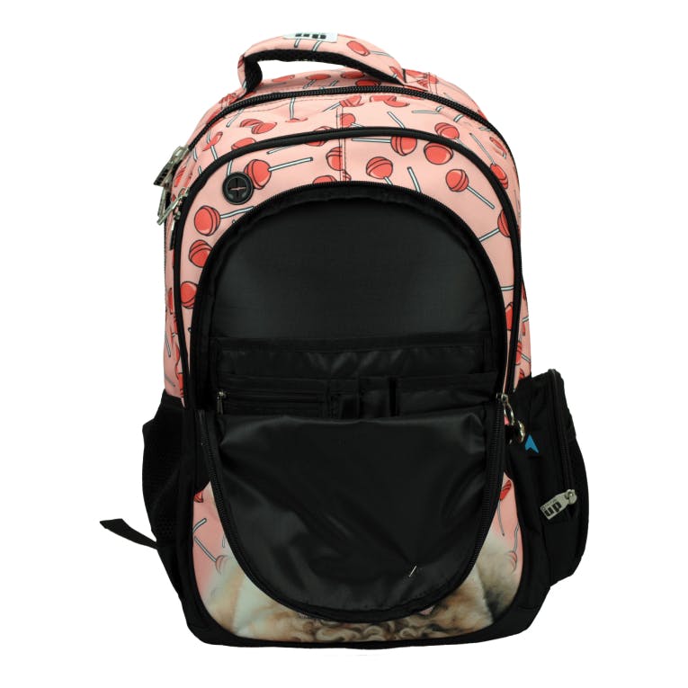 BMU - Back Me Up  LOVE POODLE Σχολική Τσάντα Πλάτης Backpack Δημοτικού με 3 θήκες 357-21031 