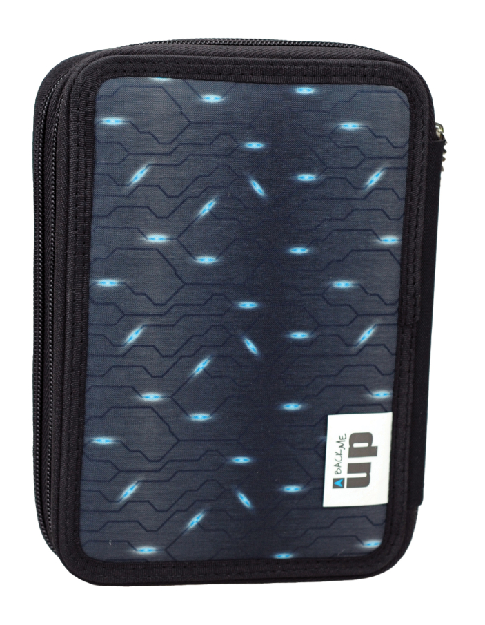 BMU - Back Me Up Κασετίνα Διπλή Τετράγωνη Γεμάτη DINOSAUR ALIEN Pensil Case 357-27100