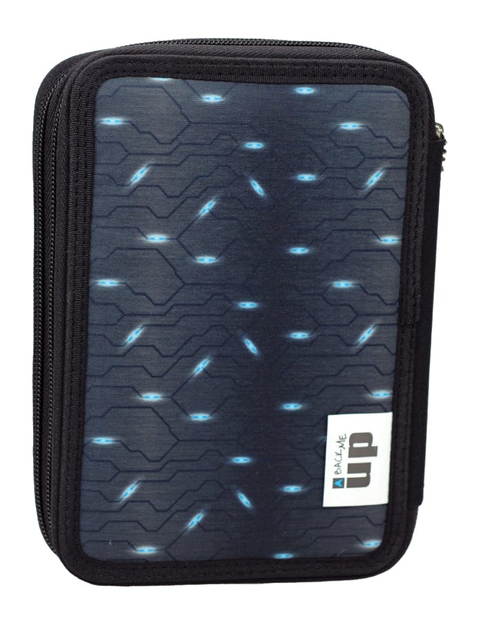 BMU - Back Me Up Κασετίνα Διπλή Τετράγωνη Γεμάτη DINOSAUR ALIEN Pensil Case 357-27100