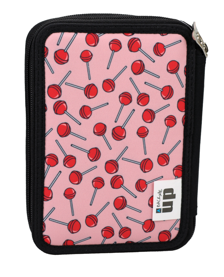 BMU - Back Me Up Κασετίνα Διπλή Τετράγωνη Γεμάτη LOVE POODLE Pensil Case 357-21100