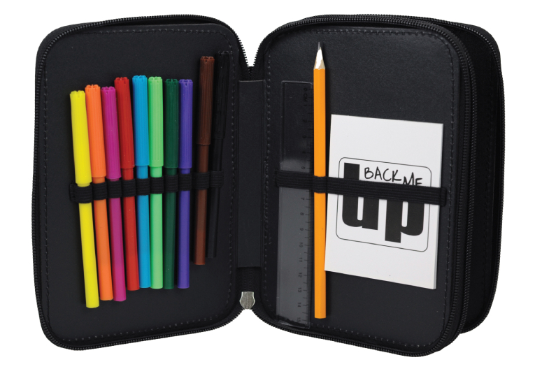 BMU - Back Me Up Κασετίνα Διπλή Τετράγωνη Γεμάτη LOVE POODLE Pensil Case 357-21100