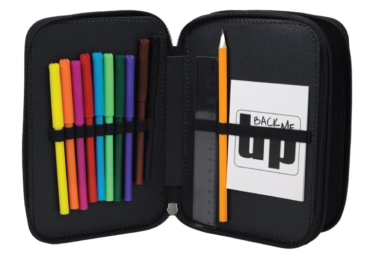 BMU - Back Me Up Κασετίνα Διπλή Τετράγωνη Γεμάτη LOVE POODLE Pensil Case 357-21100