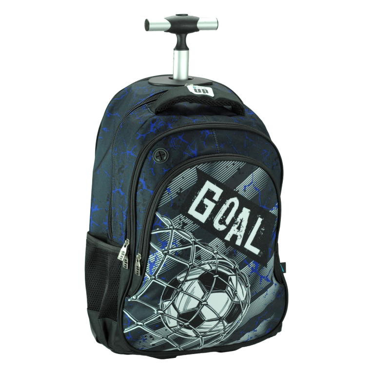 BMU - Back Me Up GOAL Σχολική Τσάντα Πλάτης ΤΡΟΛΕΙ TROLLEY  Backpack Δημοτικού με 3 θήκες  357-30074 