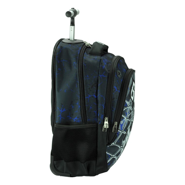 BMU - Back Me Up GOAL Σχολική Τσάντα Πλάτης ΤΡΟΛΕΙ TROLLEY  Backpack Δημοτικού με 3 θήκες  357-30074 