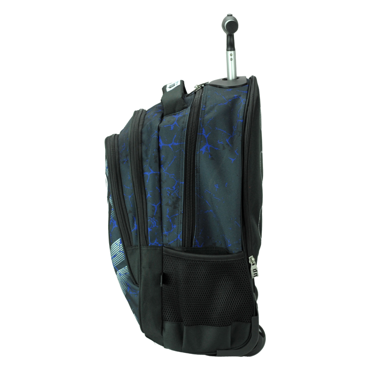 BMU - Back Me Up GOAL Σχολική Τσάντα Πλάτης ΤΡΟΛΕΙ TROLLEY  Backpack Δημοτικού με 3 θήκες  357-30074 