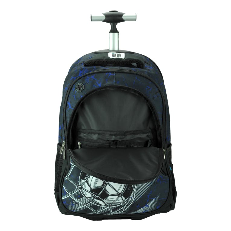 BMU - Back Me Up GOAL Σχολική Τσάντα Πλάτης ΤΡΟΛΕΙ TROLLEY  Backpack Δημοτικού με 3 θήκες  357-30074 