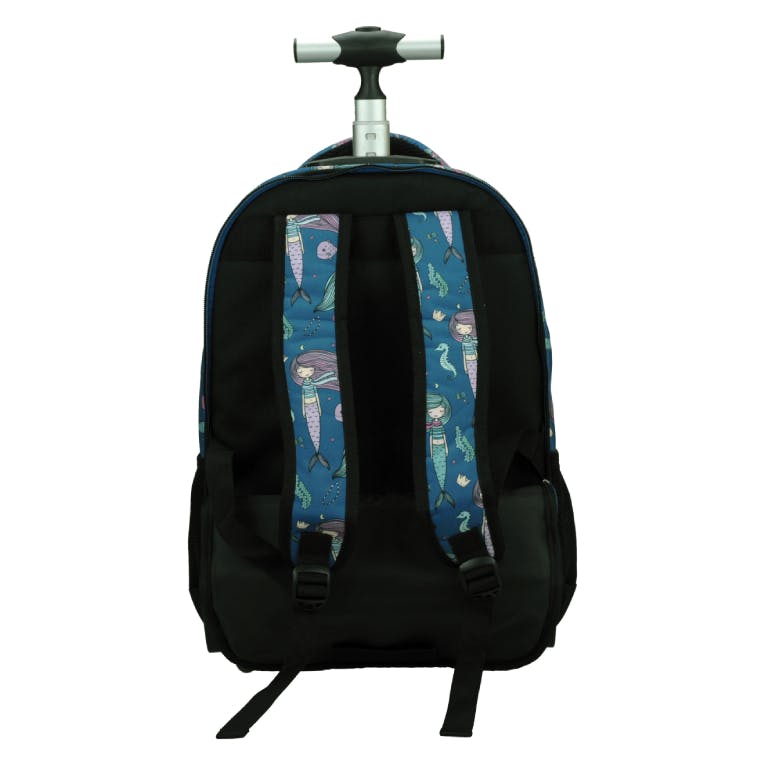 BMU - Back Me Up SEA MERMAID Σχολική Τσάντα Πλάτης ΤΡΟΛΕΙ TROLLEY  Backpack Δημοτικού με 3 θήκες  357-28074 