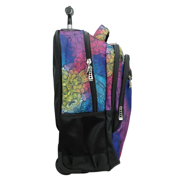 BMU - Back Me Up NO FEAR OMBRE Σχολική Τσάντα Πλάτης ΤΡΟΛΕΙ TROLLEY  Backpack Δημοτικού με 3 θήκες  348-51074 