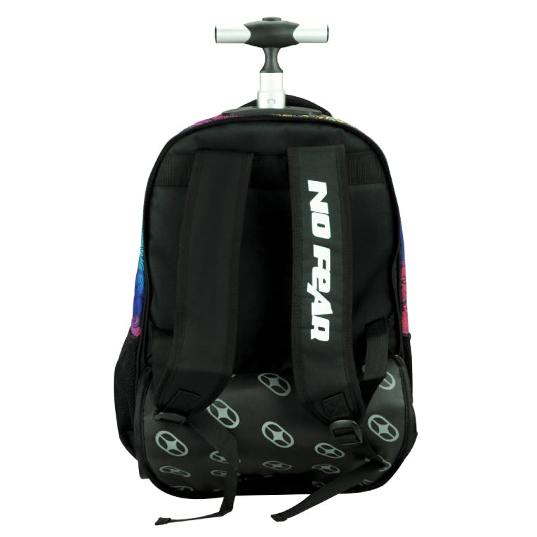 BMU - Back Me Up NO FEAR OMBRE Σχολική Τσάντα Πλάτης ΤΡΟΛΕΙ TROLLEY  Backpack Δημοτικού με 3 θήκες  348-51074 