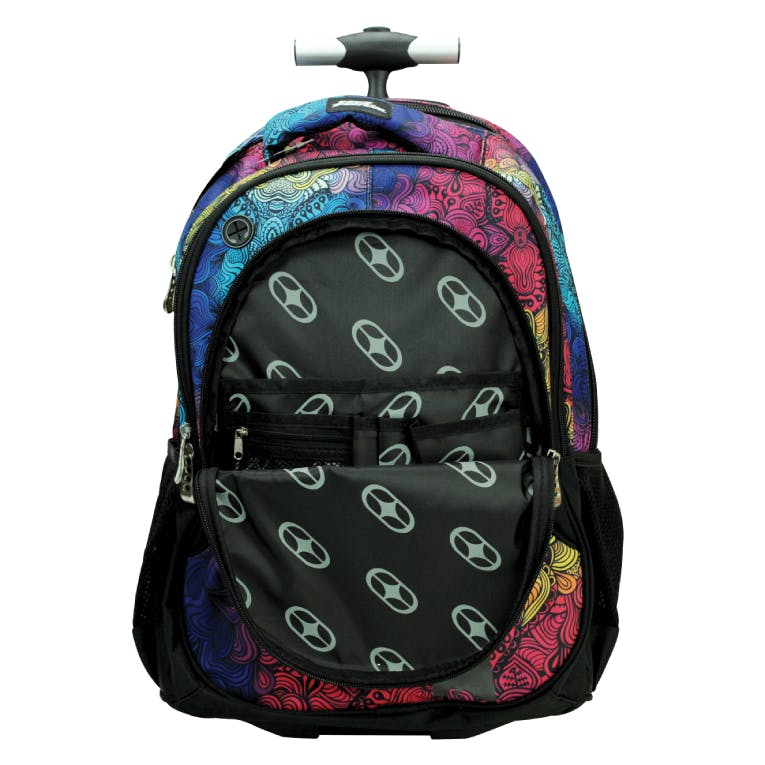 BMU - Back Me Up NO FEAR OMBRE Σχολική Τσάντα Πλάτης ΤΡΟΛΕΙ TROLLEY  Backpack Δημοτικού με 3 θήκες  348-51074 