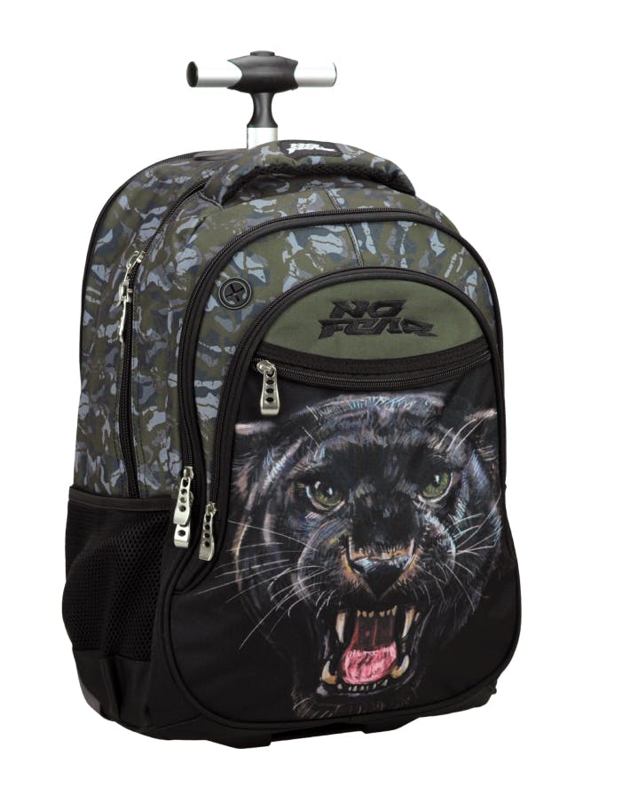 Back Me Up NO FEAR FOREST PUMA Σχολική Τσάντα Πλάτης ΤΡΟΛΕΙ TROLLEY Backpack Δημοτικού με 3 θήκες 348-44074