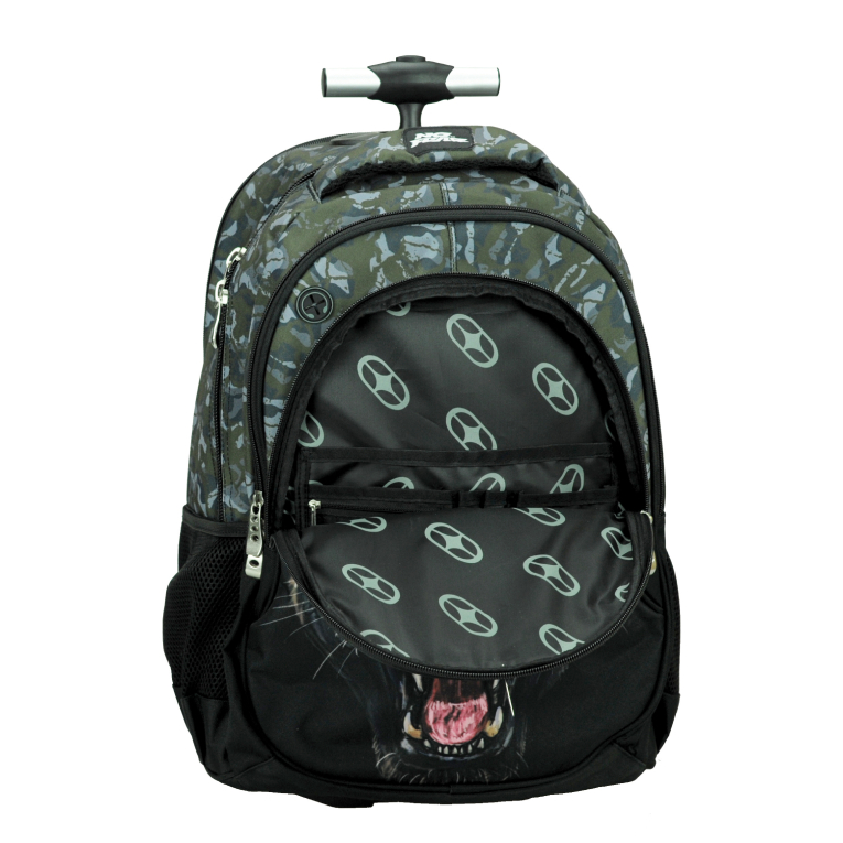 BMU - Back Me Up NO FEAR FOREST PUMA Σχολική Τσάντα Πλάτης ΤΡΟΛΕΙ TROLLEY  Backpack Δημοτικού με 3 θήκες  348-44074 