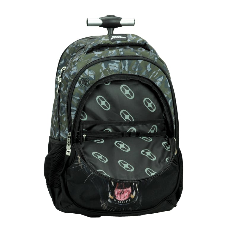 BMU - Back Me Up NO FEAR FOREST PUMA Σχολική Τσάντα Πλάτης ΤΡΟΛΕΙ TROLLEY  Backpack Δημοτικού με 3 θήκες  348-44074 