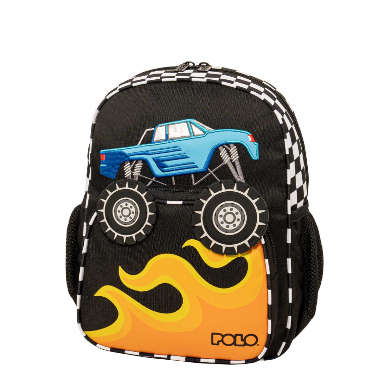 Polo Σχολική Τσάντα Πλάτης Νηπίου BIBI MONSTER TRUCK Mini Backpack 32x24x13cm 9-07-078-8351