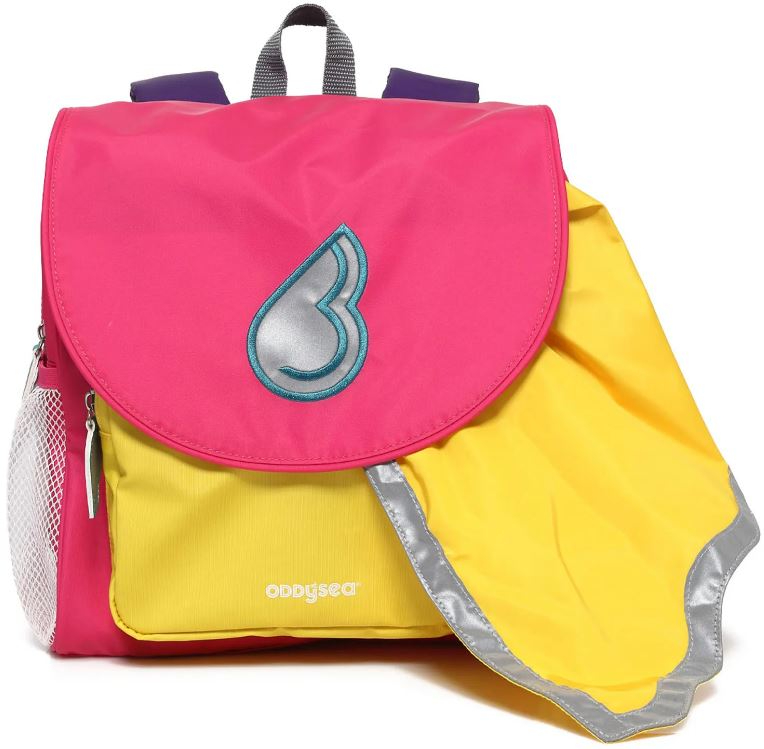 ΠΡΟΣΧΟΛΙΚΗ ΤΣΑΝΤΑ ODDY AT SEA HERO BAG LEMON 3+ Junior Bag 3 σε 1 με Αδιάβροχη κάπα 28462 ODDYSEA