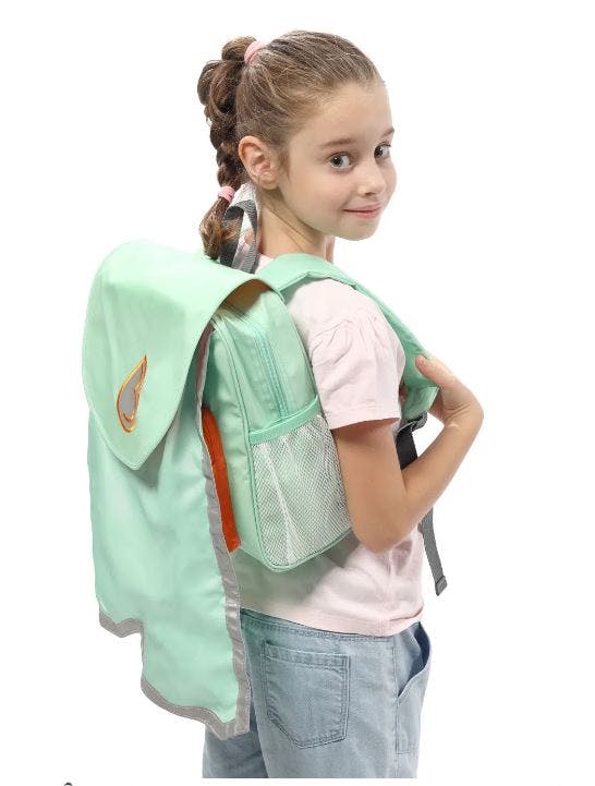 ODDY AT SEA - ΠΡΟΣΧΟΛΙΚΗ ΤΣΑΝΤΑ  HERO BAG FRESH MINT 3+ Junior Bag 3 σε 1 με Αδιάβροχη κάπα 28460 ODDYSEA